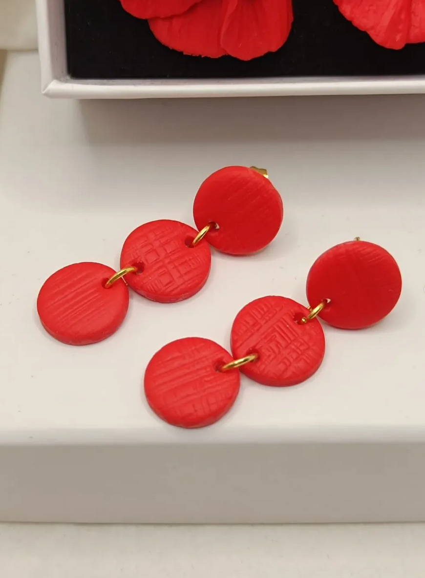 Pendientes artesanales modelo Nereo de la colección Mar Rojo