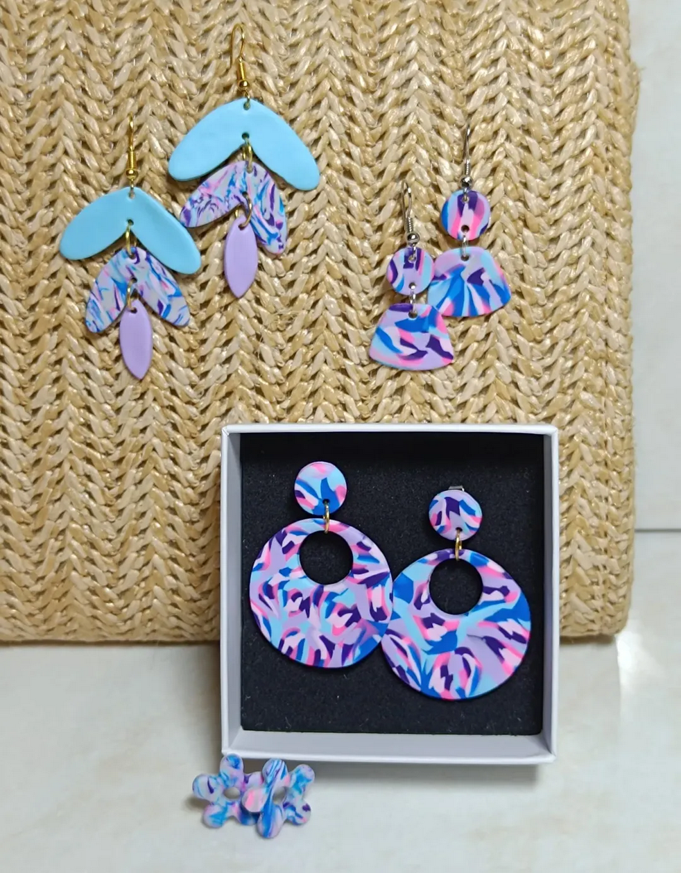 Pendientes artesanales de la colección Ter